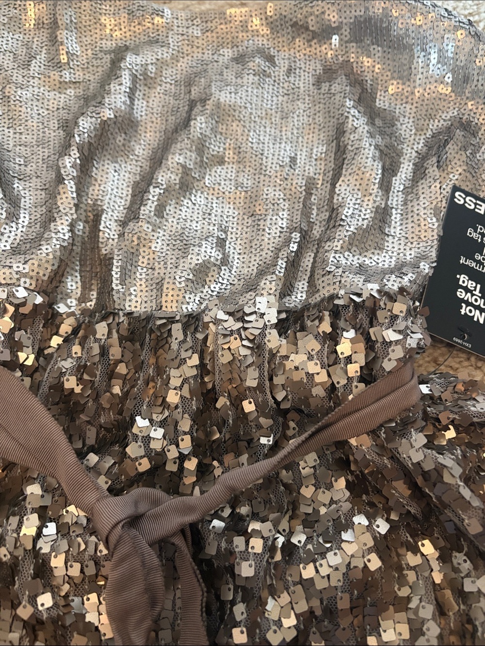 NWT Express Gold Sequin Mini Dress,Medium - Picture 6 of 8